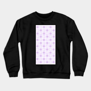 Vintage Aesthetic Minimalist Flower Grid Design Phone Case in Lavender Crewneck Sweatshirt